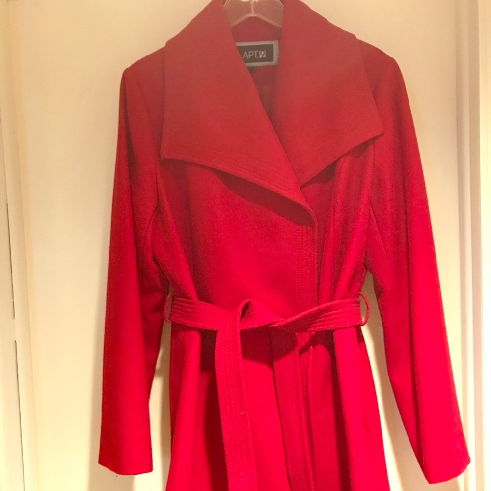 Red wool coat